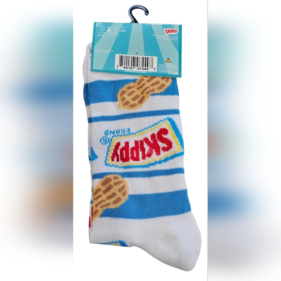 Skippy Peanut Butter Brand Men's Crew Cut Socks. Men's Shoe Size 6-12, New. - Picture 2 of 2